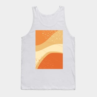 Modern Abstract Organic Shapes in Yellow and Orange Tank Top